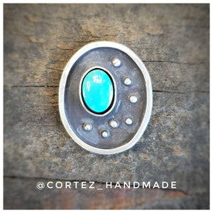 Liberty Ring Sterling Silver with King's Manassa Turquoise