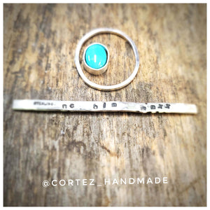 Liberty Ring Sterling Silver with King's Manassa Turquoise
