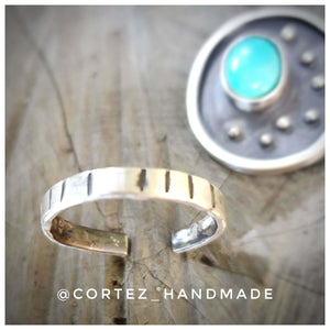 Liberty Ring Sterling Silver with King's Manassa Turquoise