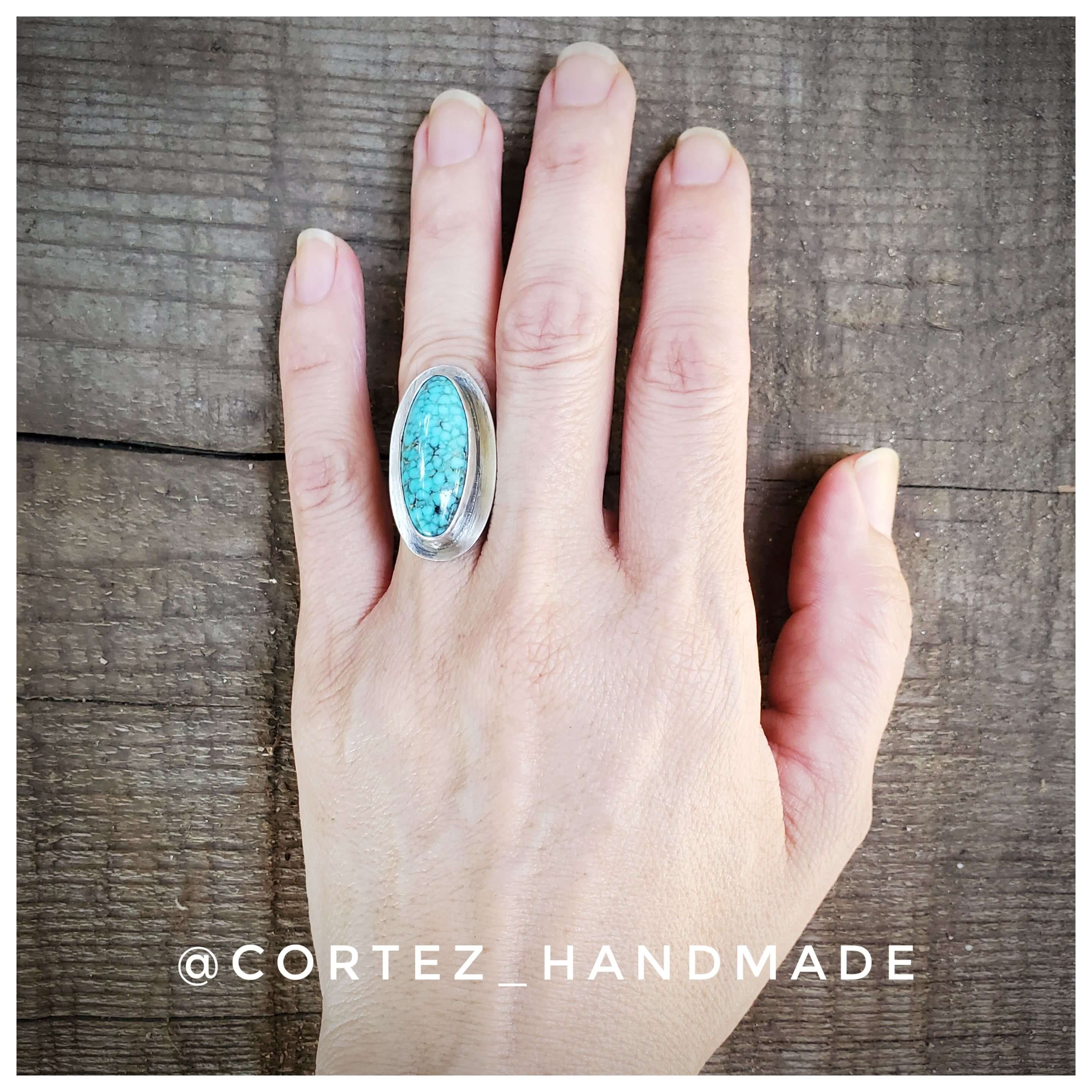 Magical Blue Micro Web Turquoise Ring size 7.25