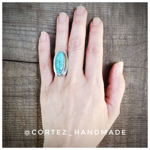 Magical Blue Micro Web Turquoise Ring size 7.25