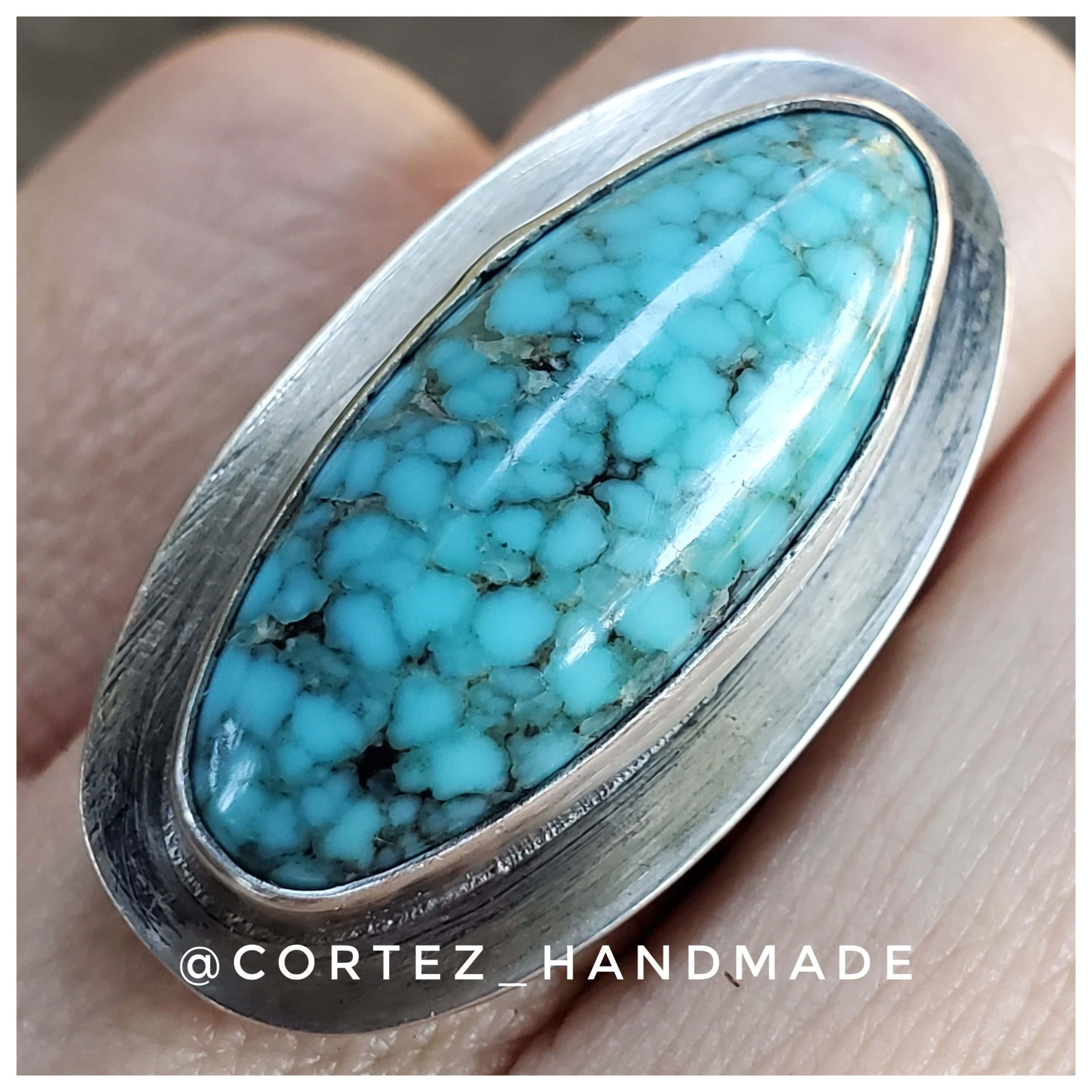 Magical Blue Micro Web Turquoise Ring size 7.25