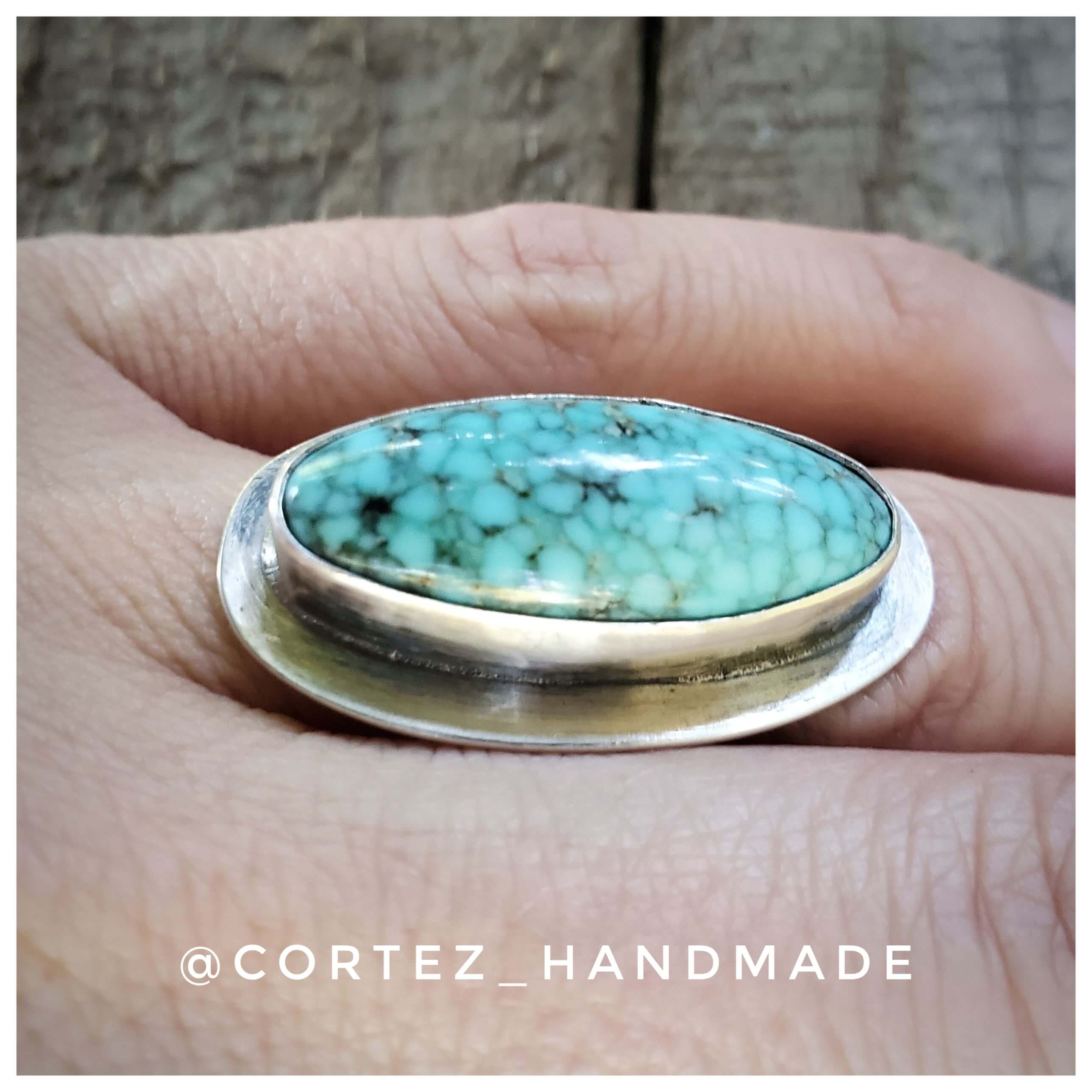 Magical Blue Micro Web Turquoise Ring size 7.25